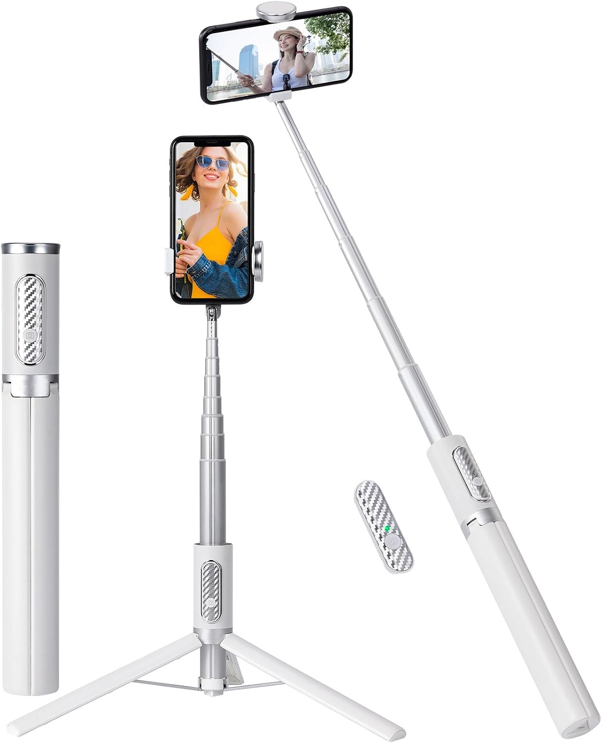 Extendable selfie stick tripod